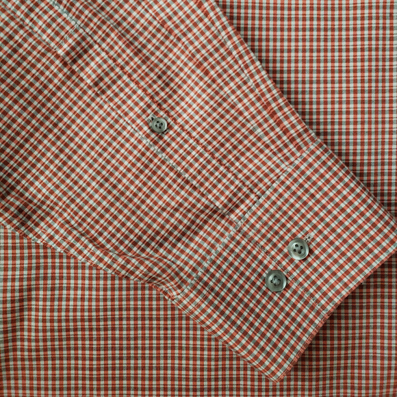 KENNETH COLE Long Sleeve Shirt Orange/grey XL - Picture 4 of 7